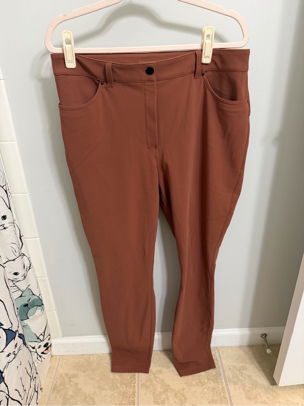 Lululemon City Sleek Slim Fit 5 Pocket High Rise Pants in Ancient Copper
